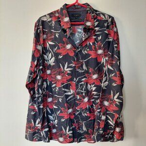 Ted Baker London Men's Size 6 ( 2 XLarge) Giant Floral Dress Shirt